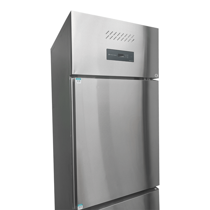 Frigorifero da cucina a due porte in acciaio inox Frigorifero da cucina a due porte in acciaio inox