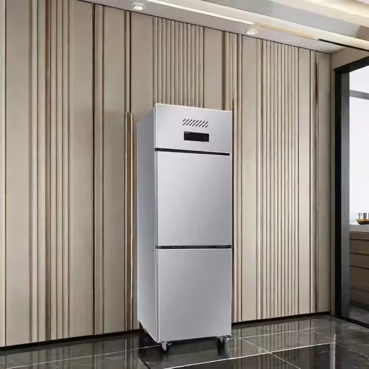 Frigorifero da cucina a due porte in acciaio inox Frigorifero da cucina a due porte in acciaio inox