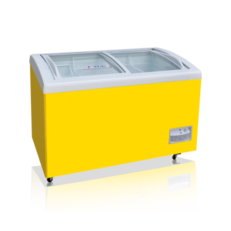 Congelatore a pozzetto con porta in vetro