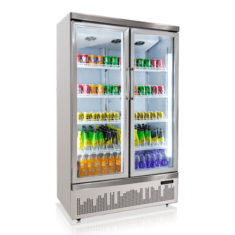 Congelatore con display per unità inferiore di refrigerazione raffreddato ad aria di lusso